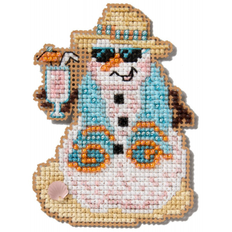 Snowman Vacation - Mill Hill - Winter Holiday - Cross Stitch Kit
