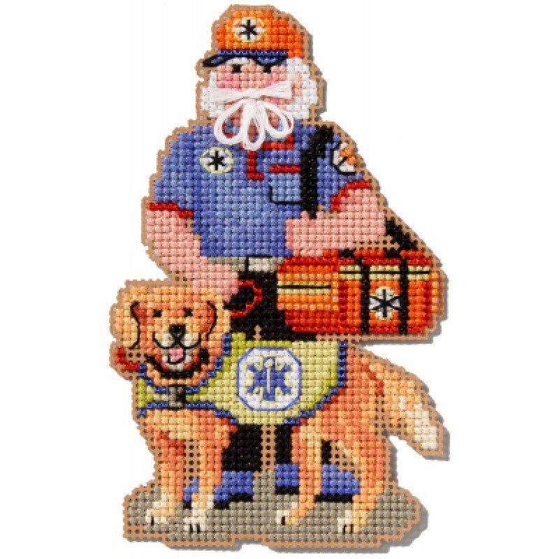 EMT Santa - Mill Hill - First Responder Santas - Cross Stitch Kit