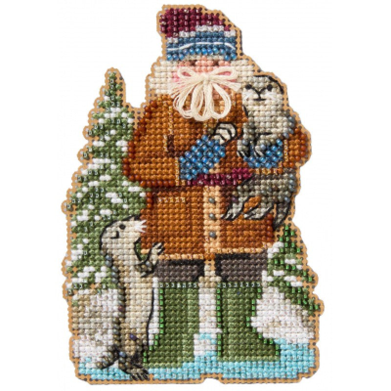 Glacier Bay Santa - Mill Hill - Alaskan Santas - Cross Stitch Kit