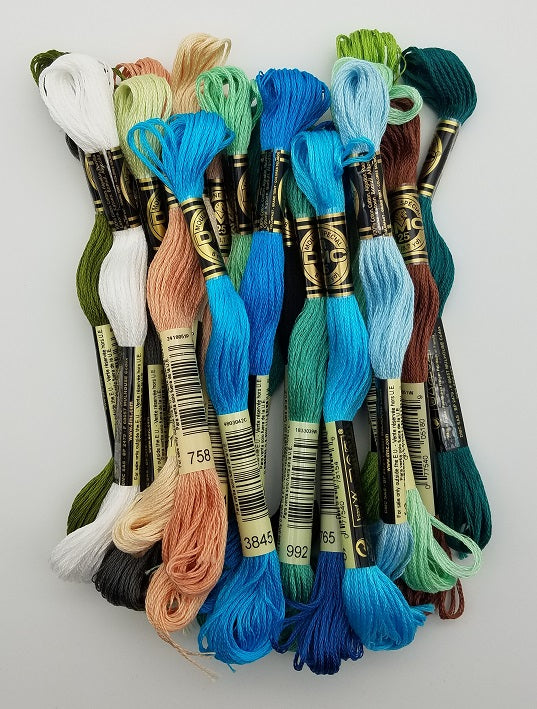 DMC Floss Set for Mermaid Azure - Nora Corbett NC190