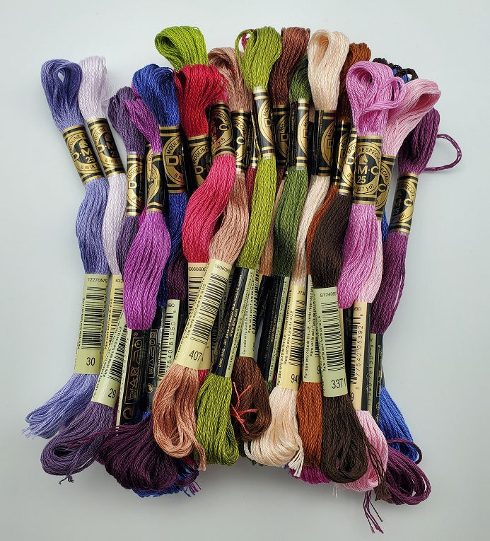 DMC Floss Set for Gigantic French Rose - Nora Corbett NC303