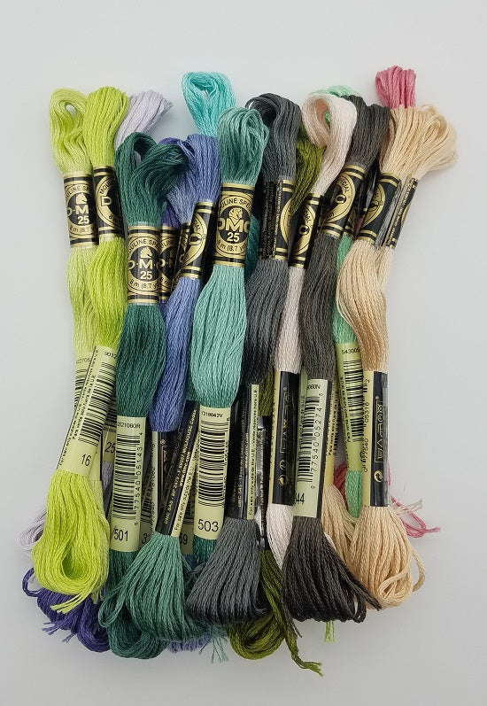 DMC Floss Set for Luna Moth - Nora Corbett NC311