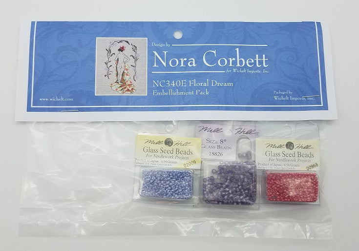 Floral Dream - Nora Corbett - Chart, Beads, All Thread - NC340