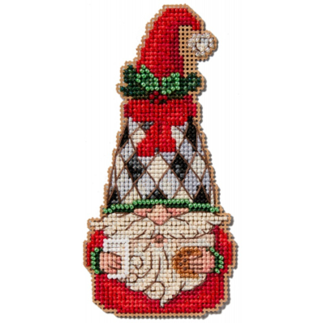 Milk and Cookie Gnome - Jim Shore - Mill Hill - Cross Stitch Kit