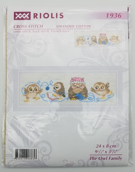 The Owl Family - Riolis - Cross Stitch Kit