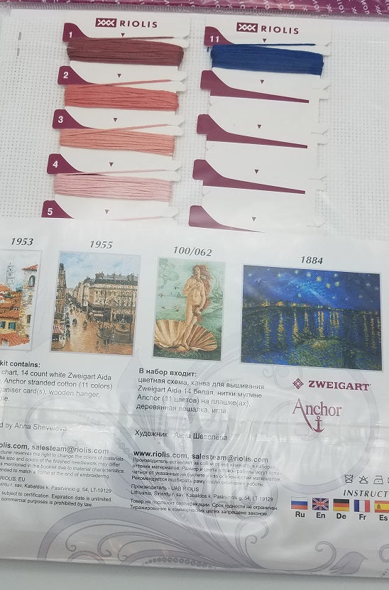 Paris Roofs - Riolis - Cross Stitch Kit