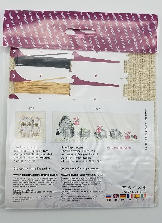 The Owl Family - Riolis - Cross Stitch Kit