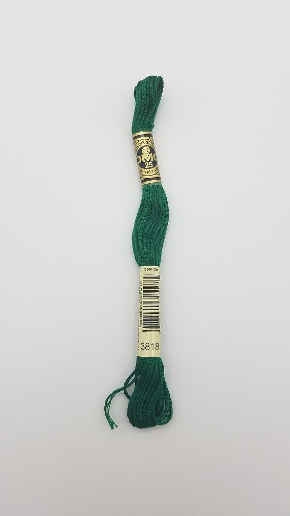 DMC 3818 - 6-Strand Floss - Emerald Green Ultra Very Dark