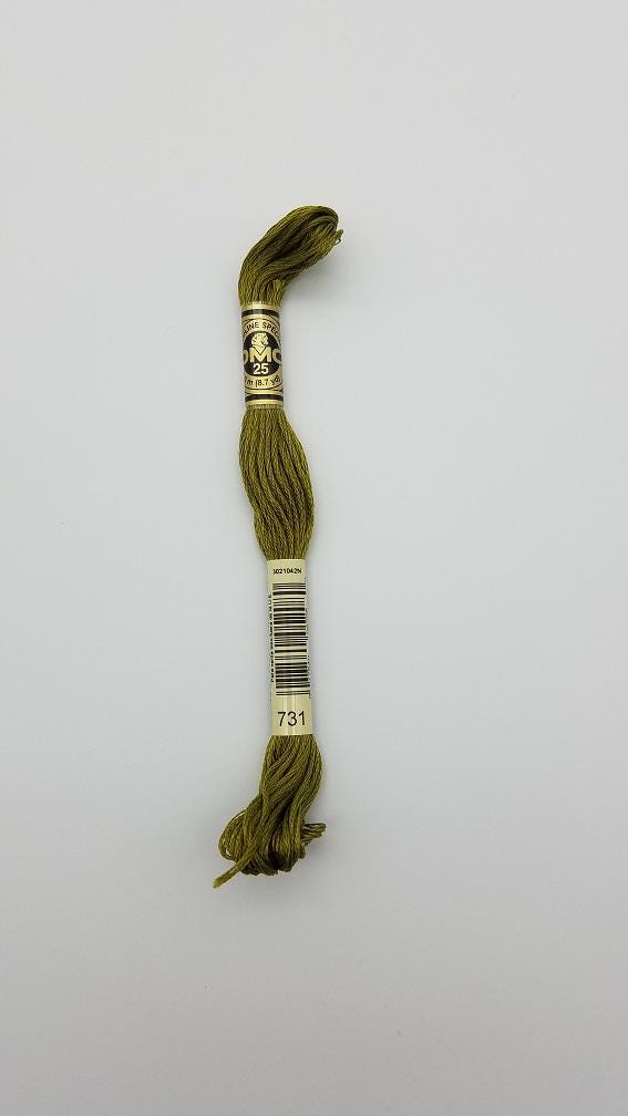 DMC 731 - 6-Strand Floss - Olive Green Dark