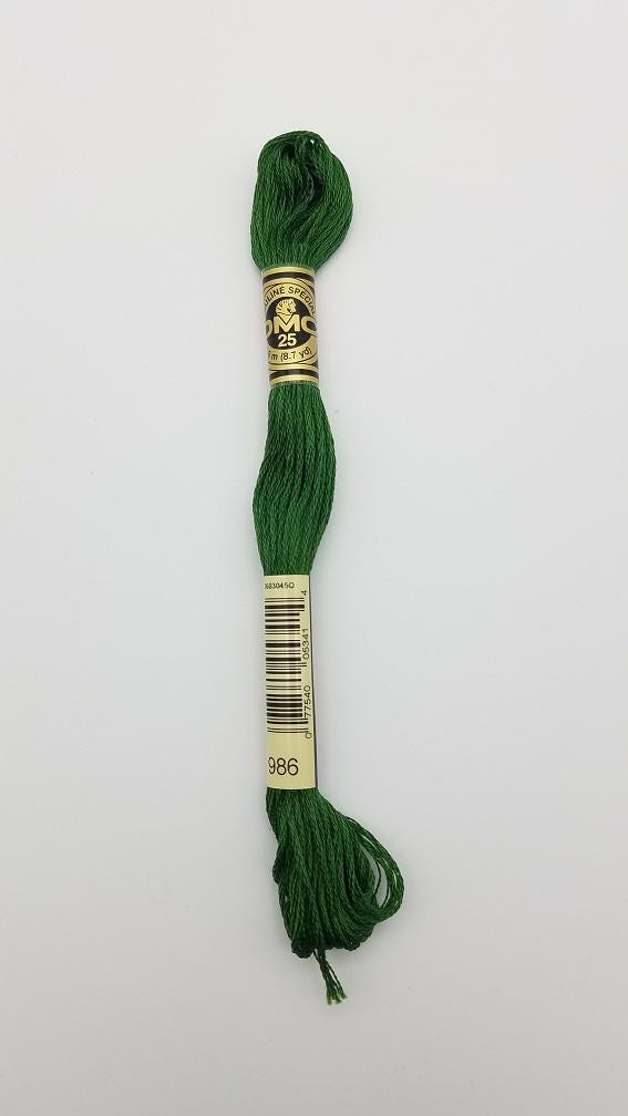 DMC 986 - 6-Strand Floss - Forest Green Very Dark