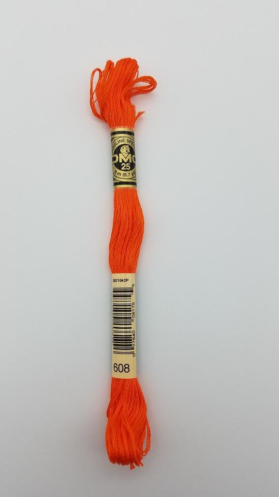 DMC 608 - 6-Strand Floss - Orange Bright