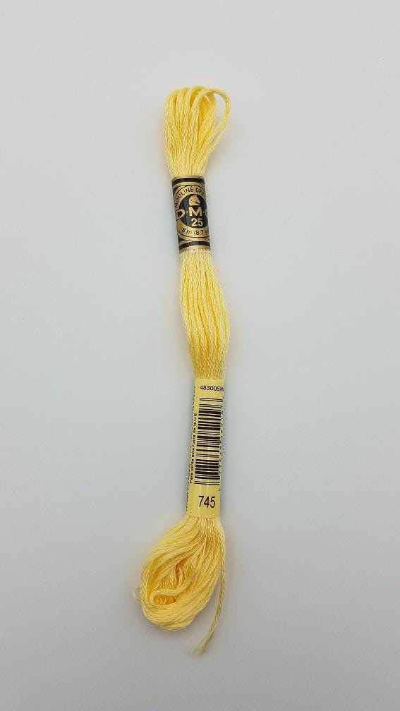 DMC 745 - 6-Strand Floss - Pale Yellow Light