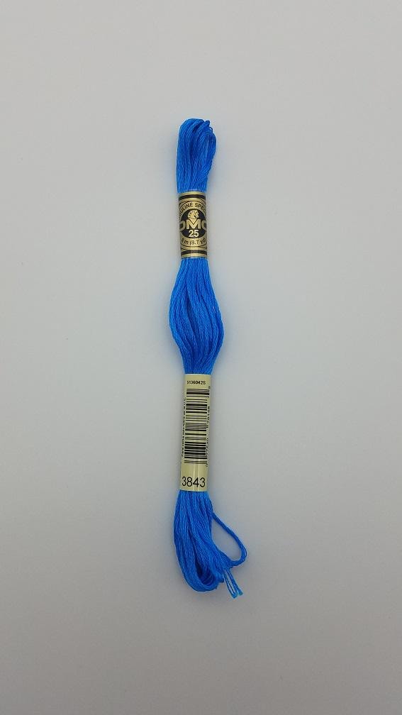 DMC 3843 - 6-Strand Floss - Electric Blue