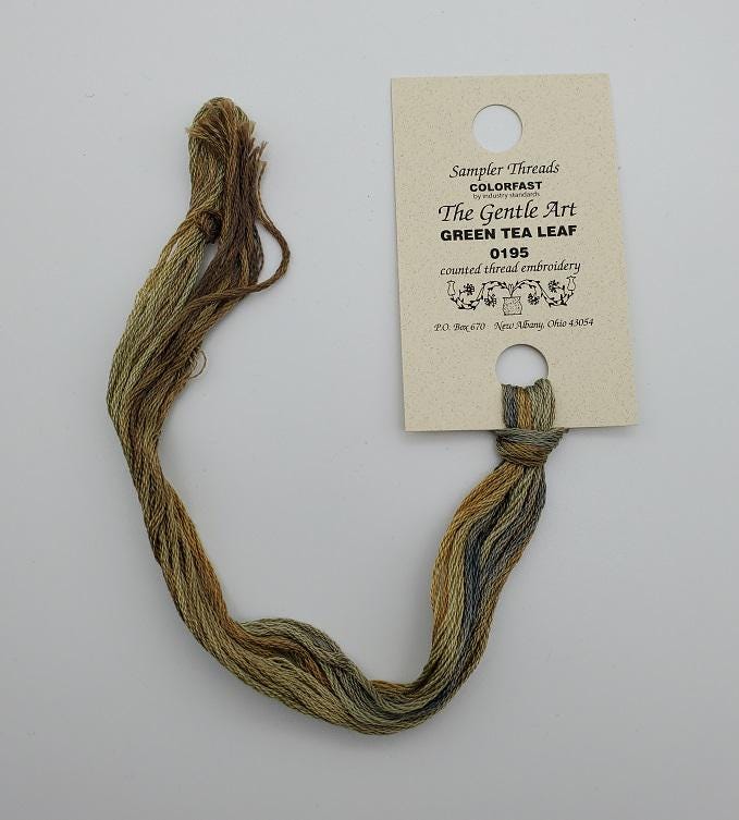 Green Tea Leaf - Gentle Art Sampler Hand-Dyed Floss - 0195