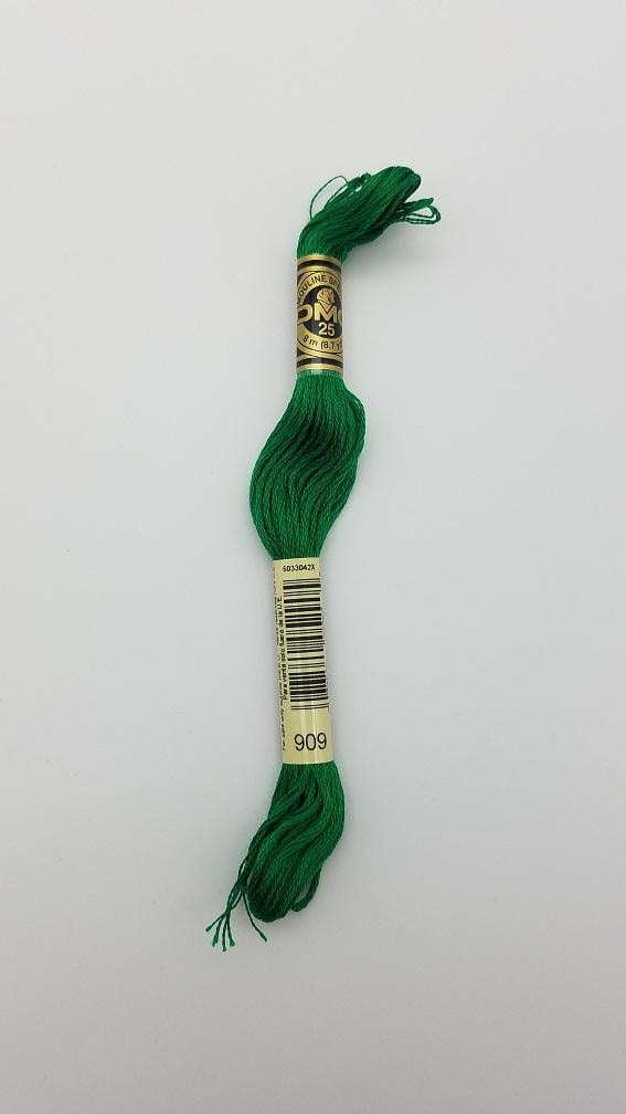 DMC 909 - 6-Strand Floss - Emerald Green Very Dark