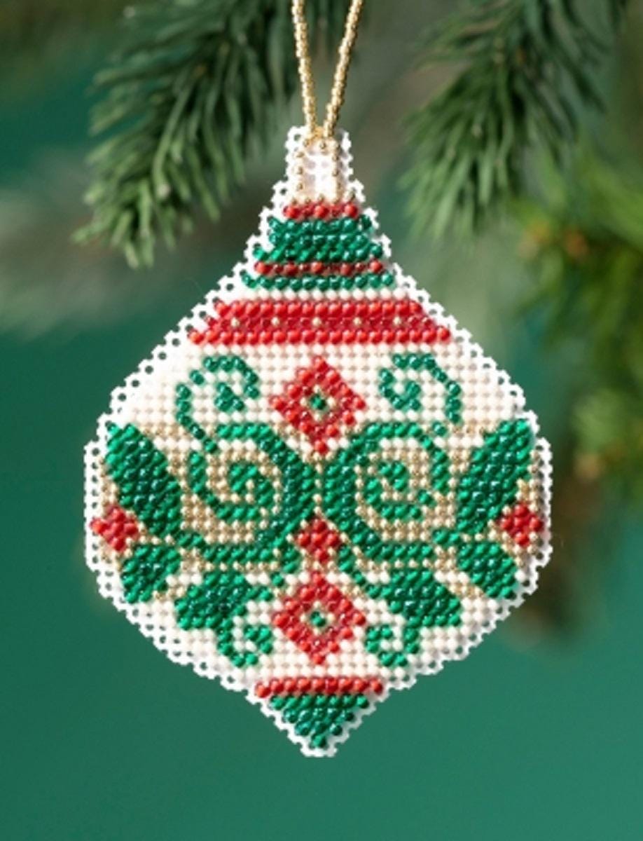 Mill Hill - Emerald Flourish - Beaded Holiday Cross Stitch Kit - MH21-1911