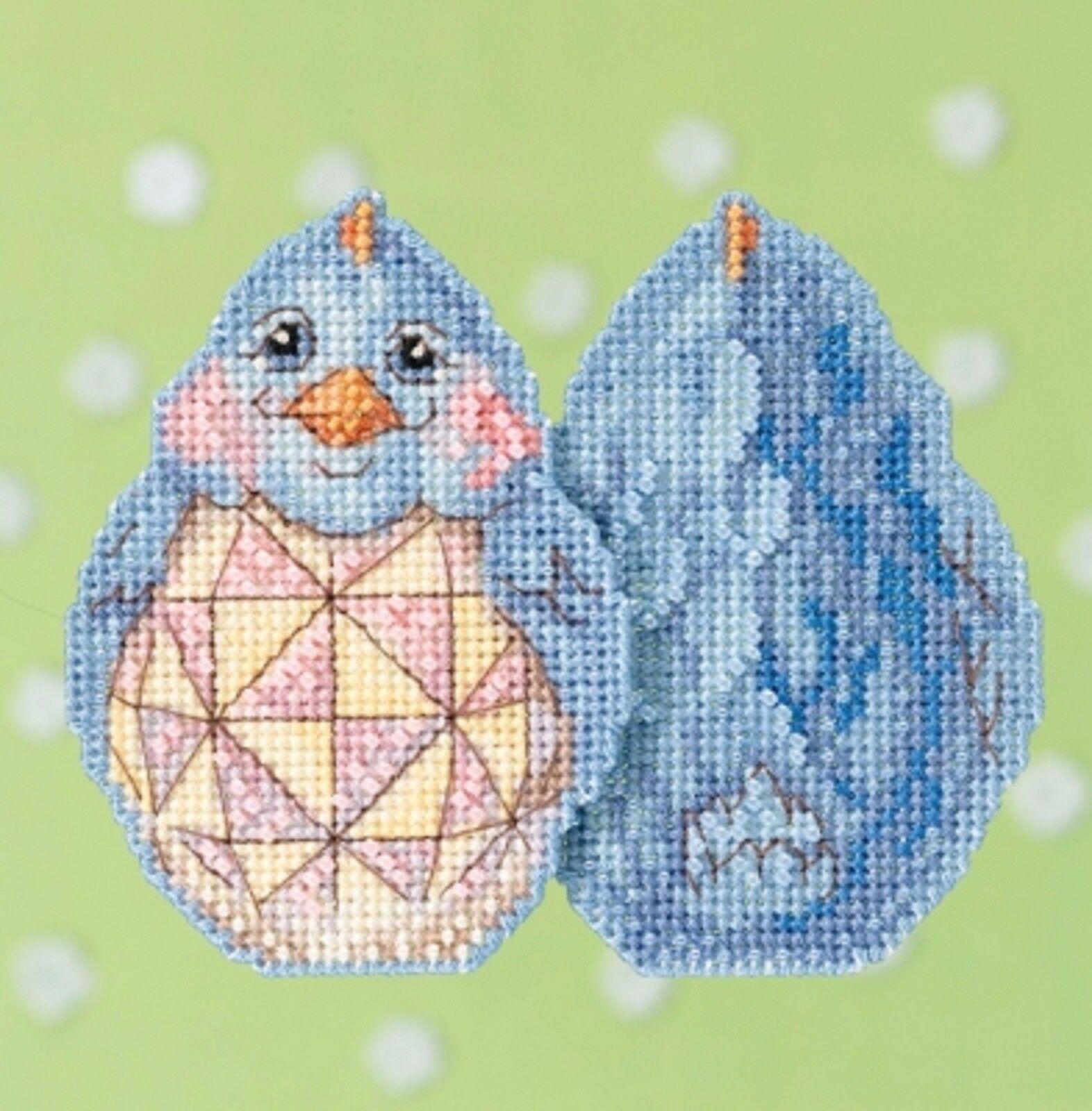 Mill Hill - Jim Shore - Blue Chick - Beaded Cross Stitch Kit - JS18-1711