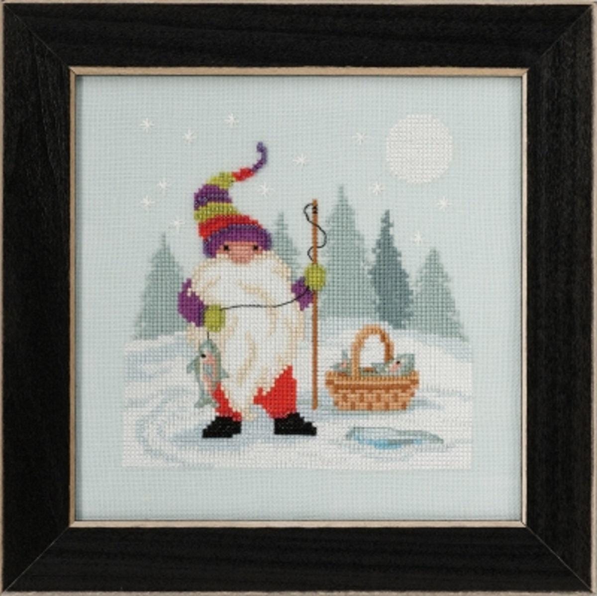 Fishing Gnome - Mill Hill - Gnome Quartet - Cross Stitch Kit - MH17-2013