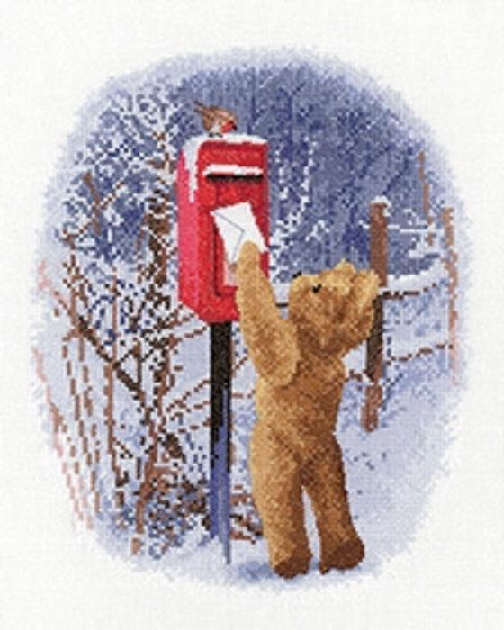 Christmas Bear - Counted Cross Stitch Kit - Heritage Crafts