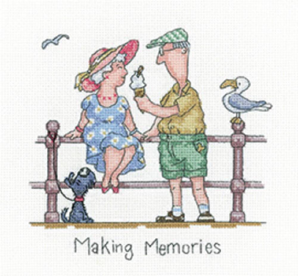 Making Memories- Grandparents - Dog - Counted Cross Stitch Kit - Heritage Crafts