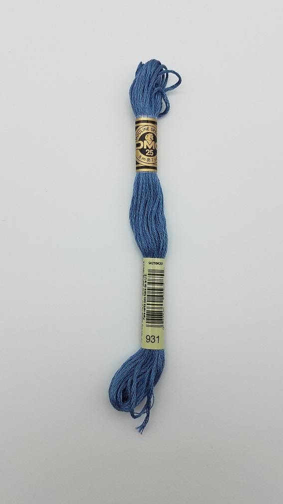 DMC 931 - 6-Strand Floss - Antique Blue Medium
