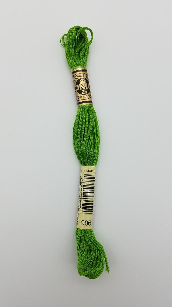DMC 906 - 6-Strand Floss - Parrot Green Medium