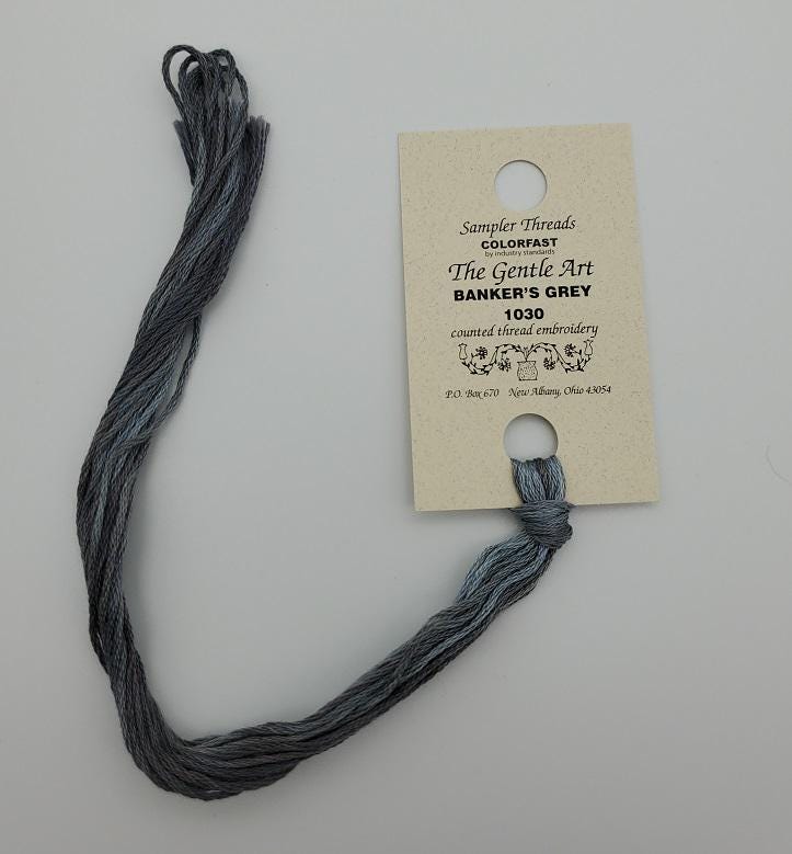 Bankers Grey - Gentle Art Sampler Hand-Dyed Floss - 1030