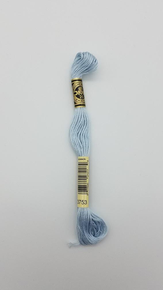 DMC 3753 - 6-Strand Floss - Antique Blue Ultra Very Light