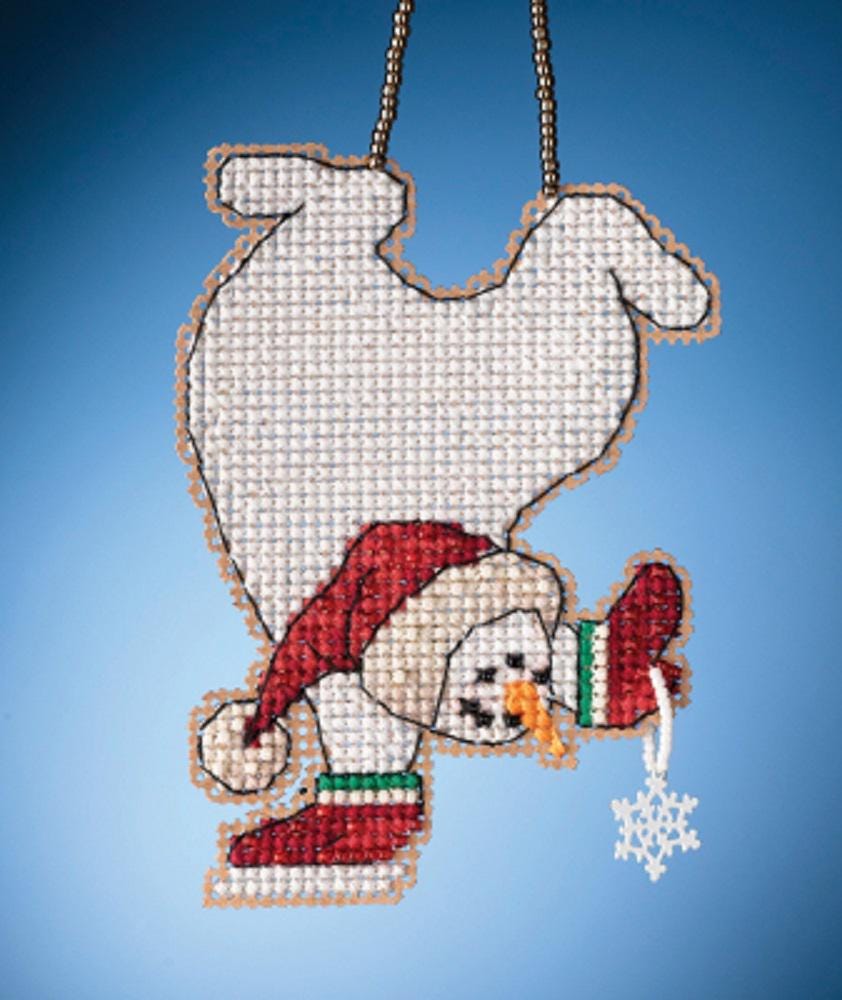 Tumbling Snowman - Mill Hill Charmed Ornament - Cross Stitch Kit - MH16-2134
