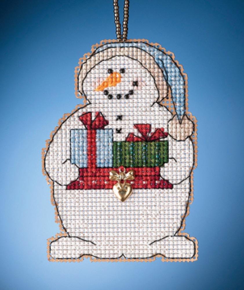 Giving Snowman - Mill Hill Charmed Ornament - Cross Stitch Kit - MH16-2136
