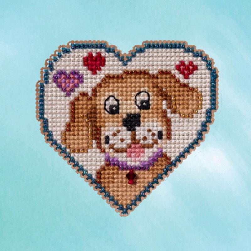Puppy Love - Mill Hill Spring Bouquet - Cross Stitch Kit - MH18-2315