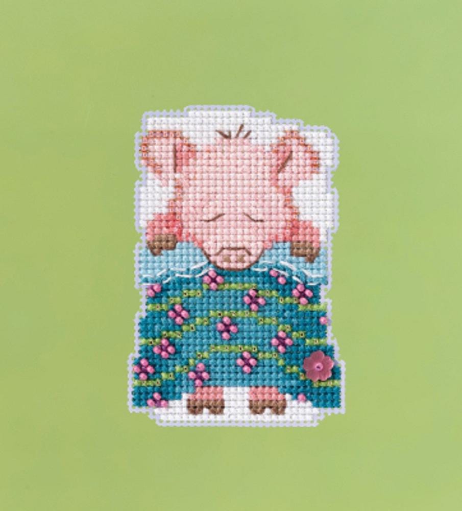 Pig in a Blanket - Mill Hill - Spring Bouquet - Cross Stitch Kit - MH18-2211