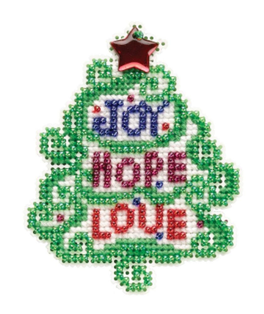Joy, Hope, Love - Mill Hill - Winter Holiday - Cross Stitch Kit - MH18-2133
