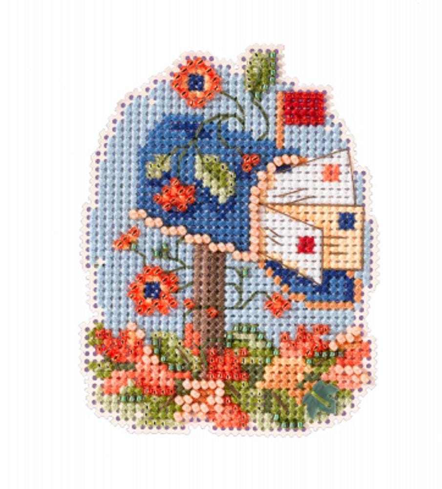 Fall Mailbox - Mill Hill - Autumn Harvest - Cross Stitch Kit - MH18-2224