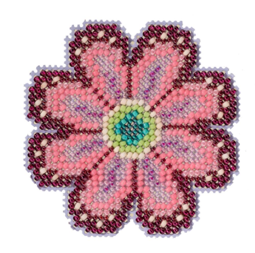 Pink Flower - Mill Hill - Beaded Spring - Cross Stitch Kit - MH21-2211