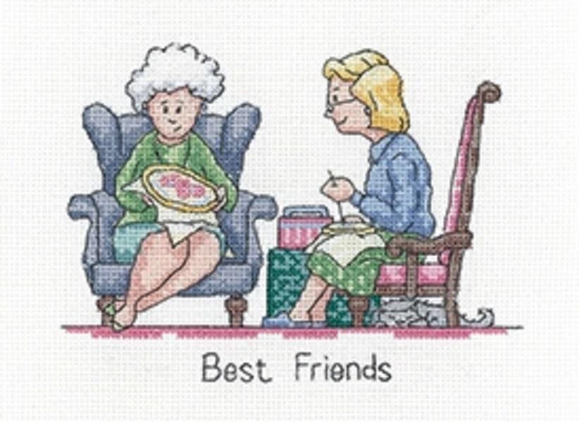 Best Friends - Grandparents - Counted Cross Stitch Kit - Heritage Crafts