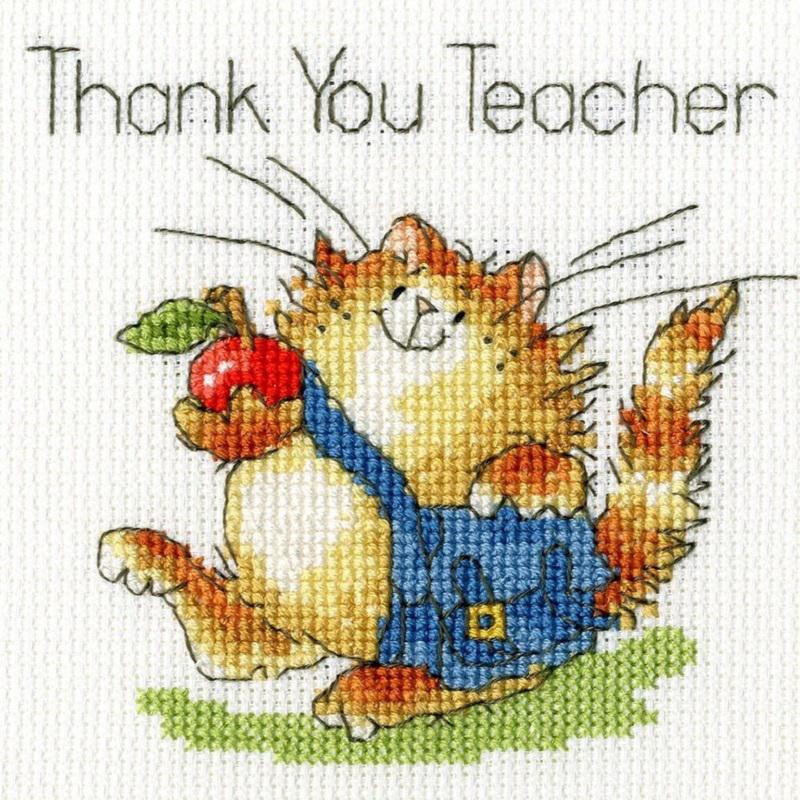 An Apple For Teacher - Bothy Threads - Cross Stitch Greeting Card Kit