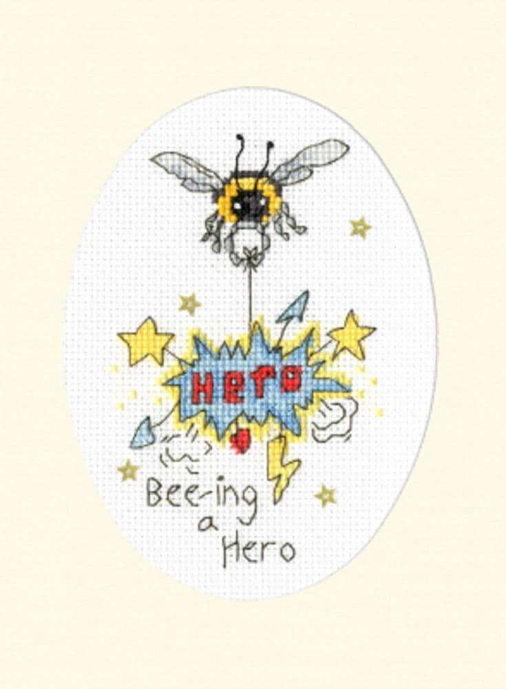 Bee-ing A Hero - Bothy Threads - Cross Stitch Greeting Card Kit
