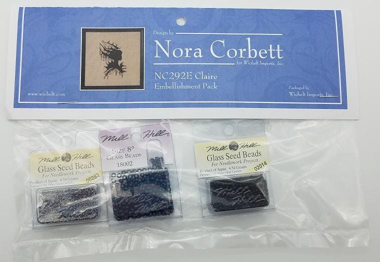 Claire - Nora Corbett - Chart, Beads, All Thread - NC292