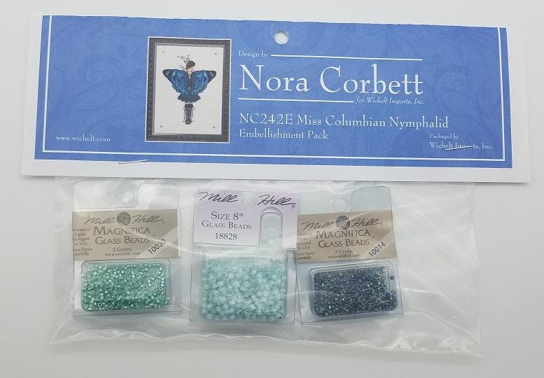 Miss Columbian Nymphalid - Nora Corbett - Chart, Beads, All Thread - NC242