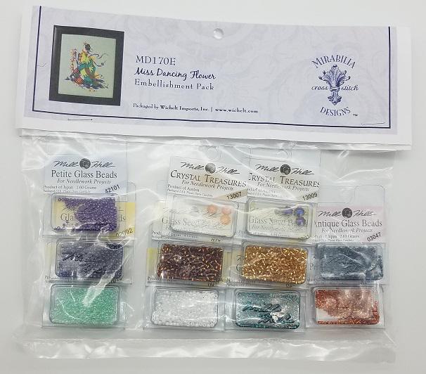 Miss Dancing Flower - Mirabilia - Chart, Beads, All Thread - MD170