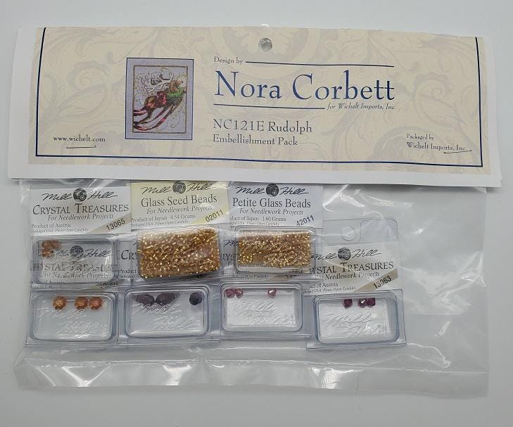 Rudolph - Christmas - Nora Corbett - Chart, Beads, All Thread - NC121