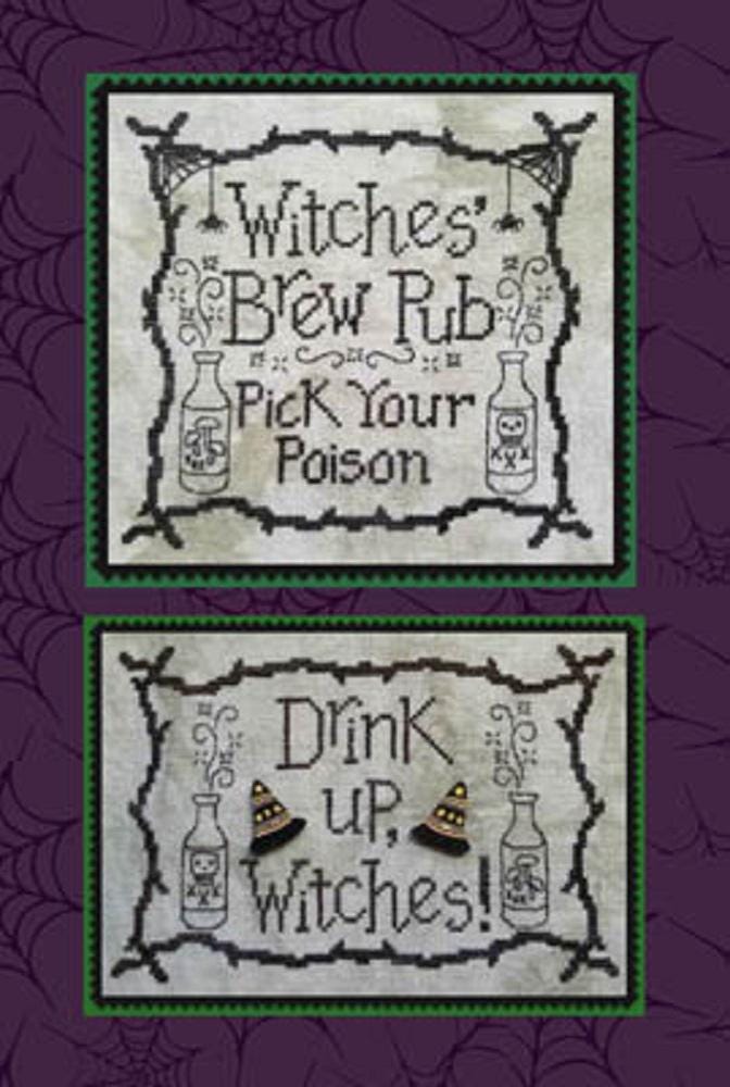 Witches' Brew Pub - Waxing Moon Designs - Chart, Threads, Buttons - WM186