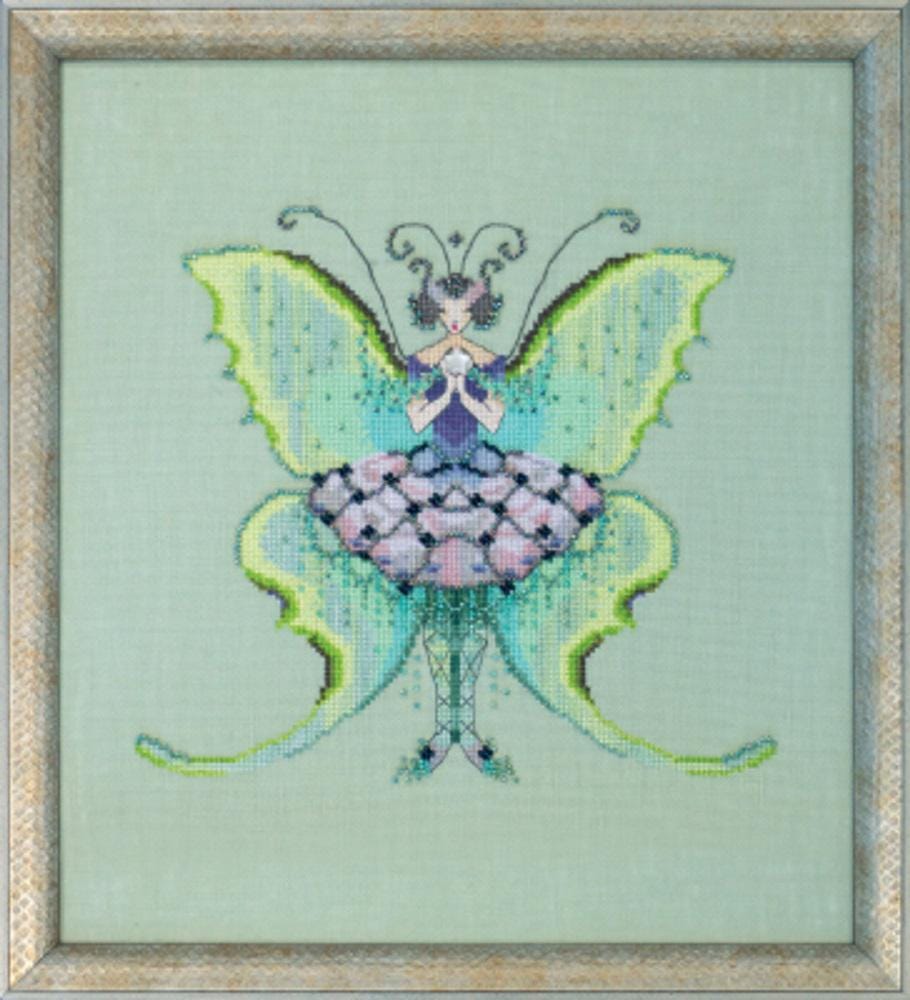 Luna Moth - Nora Corbett - Chart, Beads, All Thread - NC311
