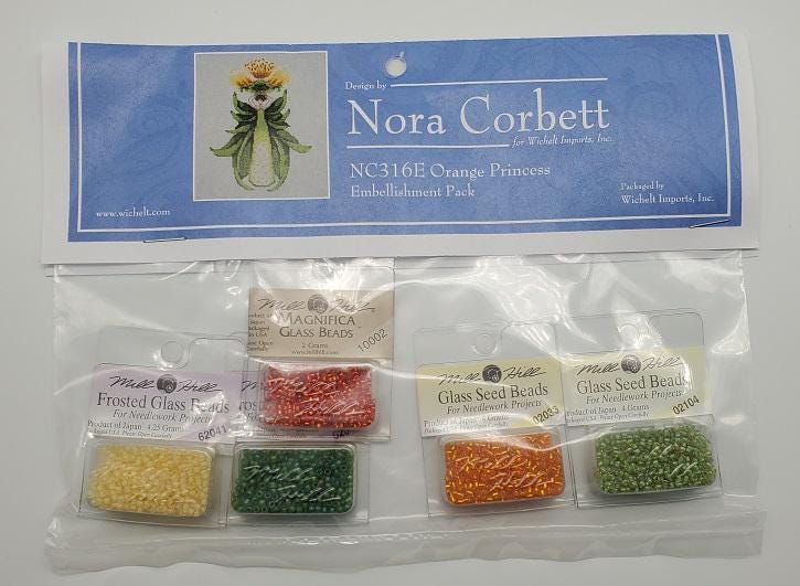 Orange Princess - Nora Corbett - Chart, Beads, All Thread - NC316