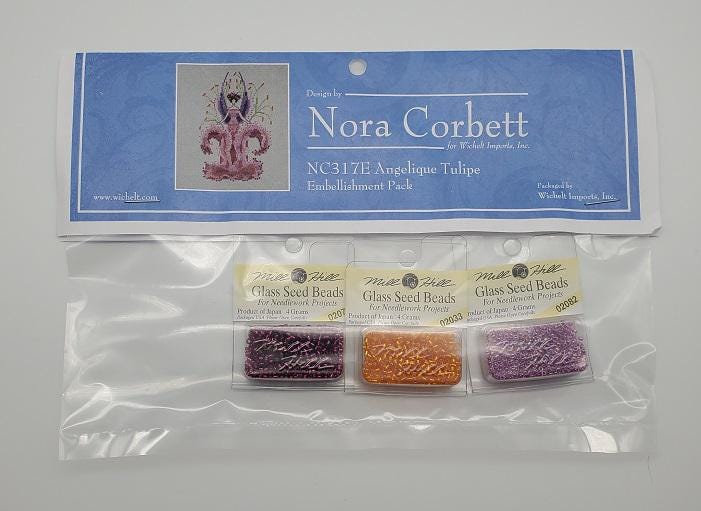 Angelique Tulip - Nora Corbett - Chart, Beads, All Thread - NC317