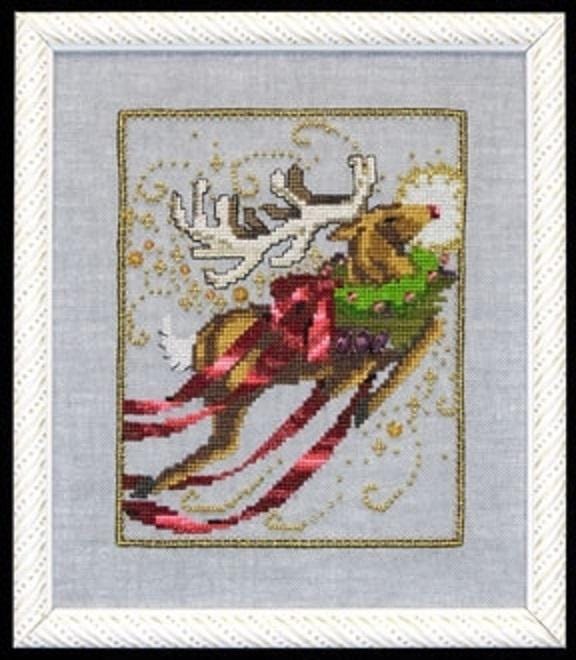 Rudolph - Christmas - Nora Corbett - Chart, Beads, All Thread - NC121