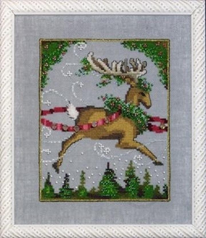 Blitzen - Christmas - Nora Corbett - Chart, Beads, All Thread - NC116