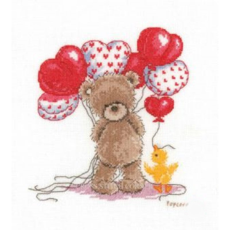 Lovely Balloons - Vervaco Popcorn the Bear - Cross Stitch Kit